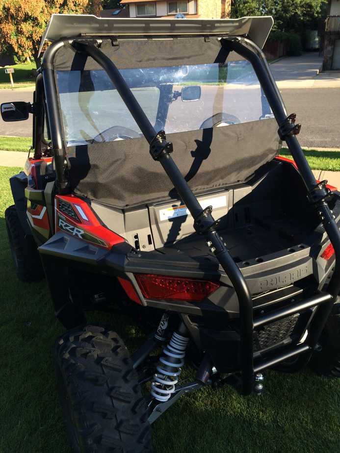 RZR XP900/1000 Rear Window with extensions